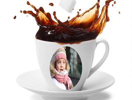 Photo Frames on Mugs Coffee پوسٹر