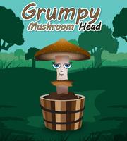 Grumpy Mushroom Head Affiche