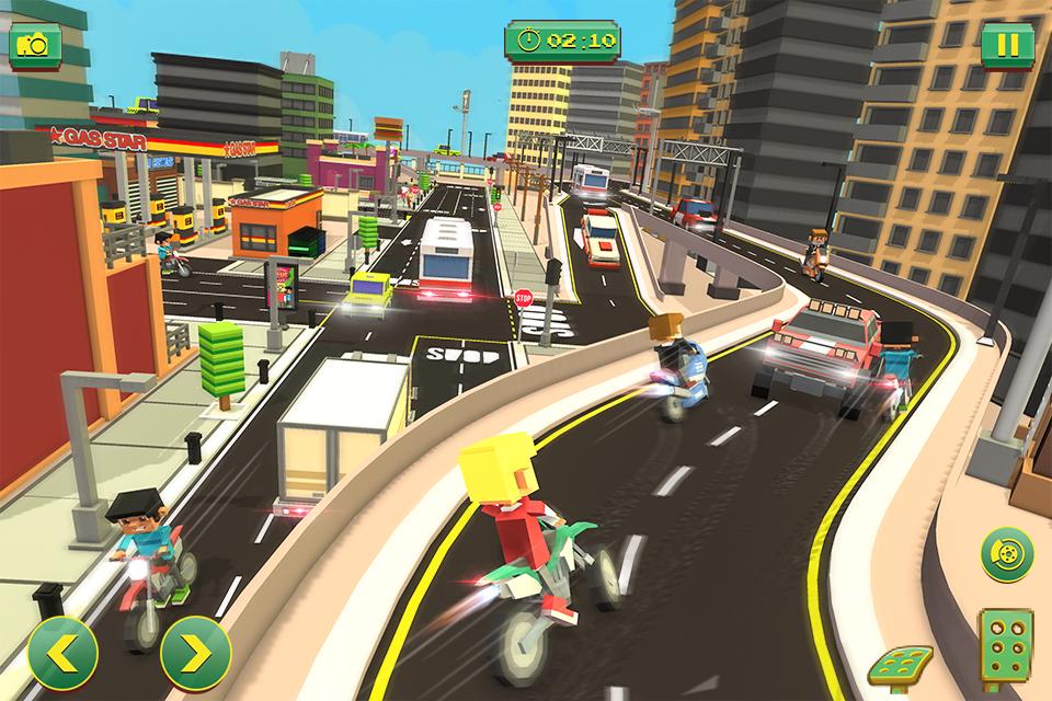 Blocky Moto Bike Line Rider Summer Breeze Sim For Android