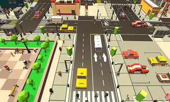 Blocky Taxi Car City Driving : Pixel Taxi Sim Game 截圖 2