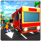 Blocky City Bus Sim : Blocky 8bit Game icon