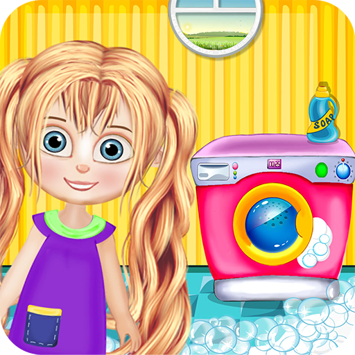 My House Washing Machine: Kids Laundry Game