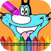 Coloring cockroaches n oggy icon