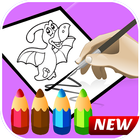 jeux de dinosaure coloring activity book icône