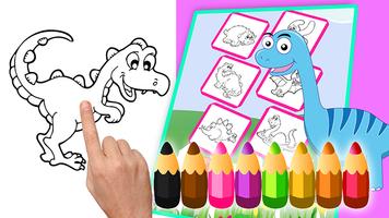 jeux de dinosaure coloring activity book capture d'écran 2