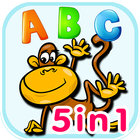 Alphabet phonétique animal anglais enfants icône