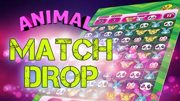Animals Drop Match 3 Game Kids ảnh chụp màn hình 1