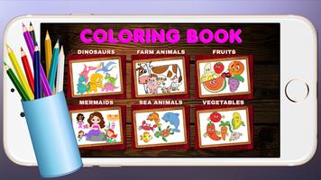 Easy Coloring Book for Kids plakat