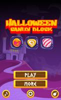 Halloween candy block puzzle poster