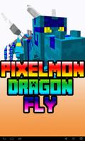 PIXELMON MINECRAFT DRAGON FLY Affiche