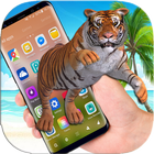 tiger in phone screen scary joke simgesi
