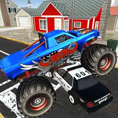 Скачать Monster Truck Racing - полицейский город Чейз APK