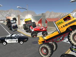 Monster Truck Racing - Cop Car city police Chase Affiche