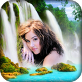 Marco de la foto de la cascada HD