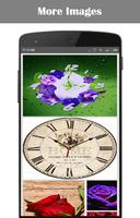 Flowers Analog Clock Wallpaper پوسٹر