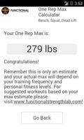 One Rep Max Calculator capture d'écran 1