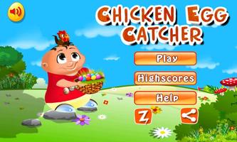 Chicken egg Catcher: Farm Game poster