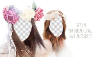 Bridal Flower Headband Montage Plakat