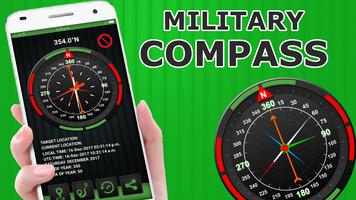 Military Compass – Route Tracker, Location Finder Plakat