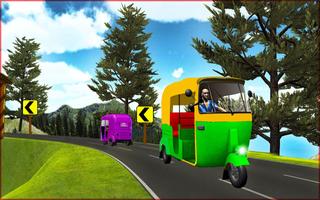 tuk tuk Tự động xe kéo khùng người lái xe 3d bài đăng