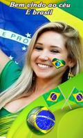 Brazil National Flag Face Photo Frame DP Maker Affiche