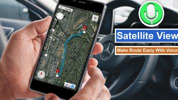 Stimme Navigation GPS: Stimme Leben Kartenquest Plakat