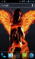 Girl with fiery wings Live WP پوسٹر