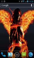 Girl with fiery wings Live WP скриншот 1