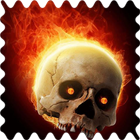 Skull with glowing eyes LiveWP icône