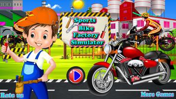 Sports bike factory simulator poster