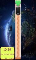 3D Earth Zipper Lockscreen 스크린샷 1