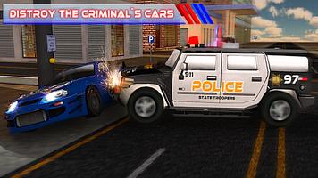 Rapide Police Chase voitures3D capture d'écran 2