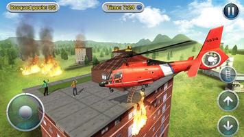 Helicopter Flight Rescue 3D 截图 1