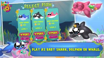 Baby Fish Hunting Game: Shark Whale and Dolphin capture d'écran 1