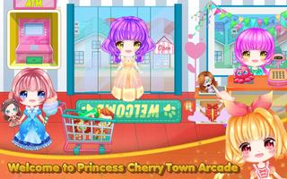 Princesa Cherry Town Arcade Juego Muñecas Poster