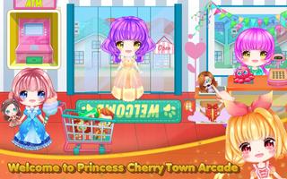 Prinzessin Cherry Town Arcade Puppenhaus Spielen Plakat