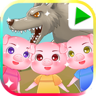 The Three Little Pigs, Bedtime Story Fairytale آئیکن