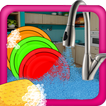 Girls Dish Washing - Cleanup