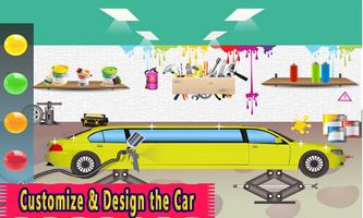 Limo Car Maker & Builder: Auto Cars Workshop Game 스크린샷 1