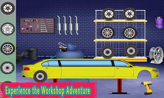 Limo Car Maker & Builder: Auto Cars Workshop Game Ekran Görüntüsü 2