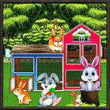 Coelho casa construtor jogo ícone