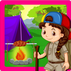 acampamento de verão cozinhar ícone