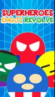 Superheroes Emoji Revolve Time Cartaz