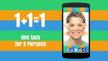 2 face in 1 photo collage imagem de tela 2