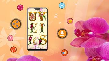 letters wallpaper hd (flower) screenshot 2
