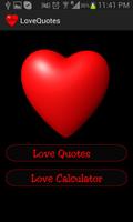 Love Quotes and Calculator Affiche