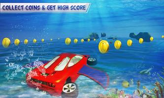 Floating Under Water Car 3d-poster
