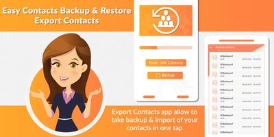 Easy Contacts Backup & Restore - Export Contacts Plakat
