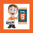 Learn Html5 tutorials online free app Offline 圖標