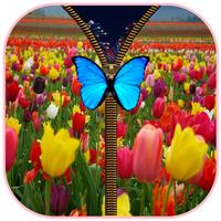 Flowers Zipper Screen Lock পোস্টার